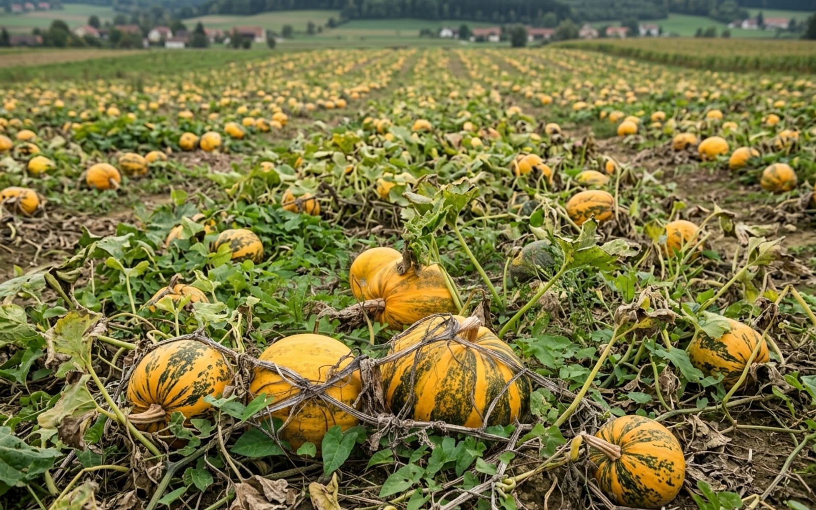 Styrian oil pumpkin, landscape
