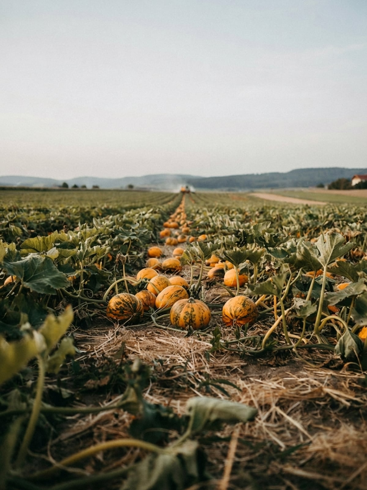 Harvest Day in the Pumpkin Field
