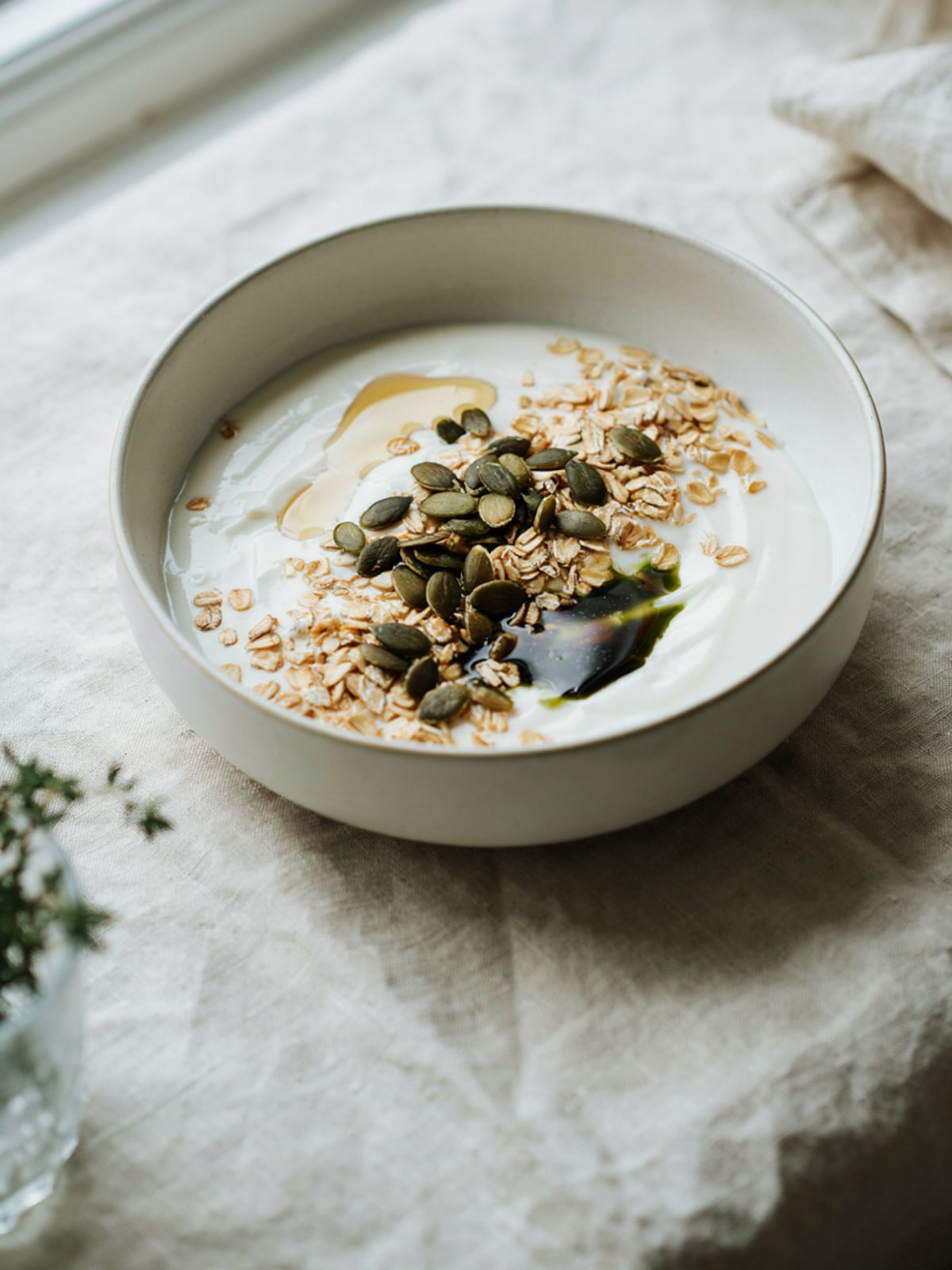 Pumpkin Seed Oil in Muesli and Yoghurt