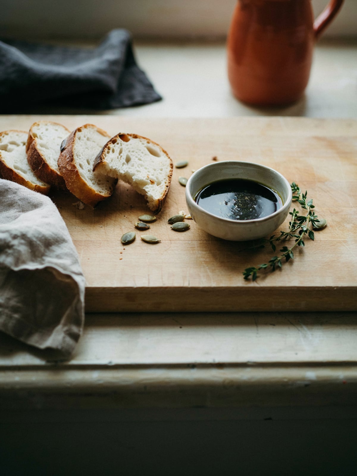 Bread Dip with Pumpkin Seed Oil