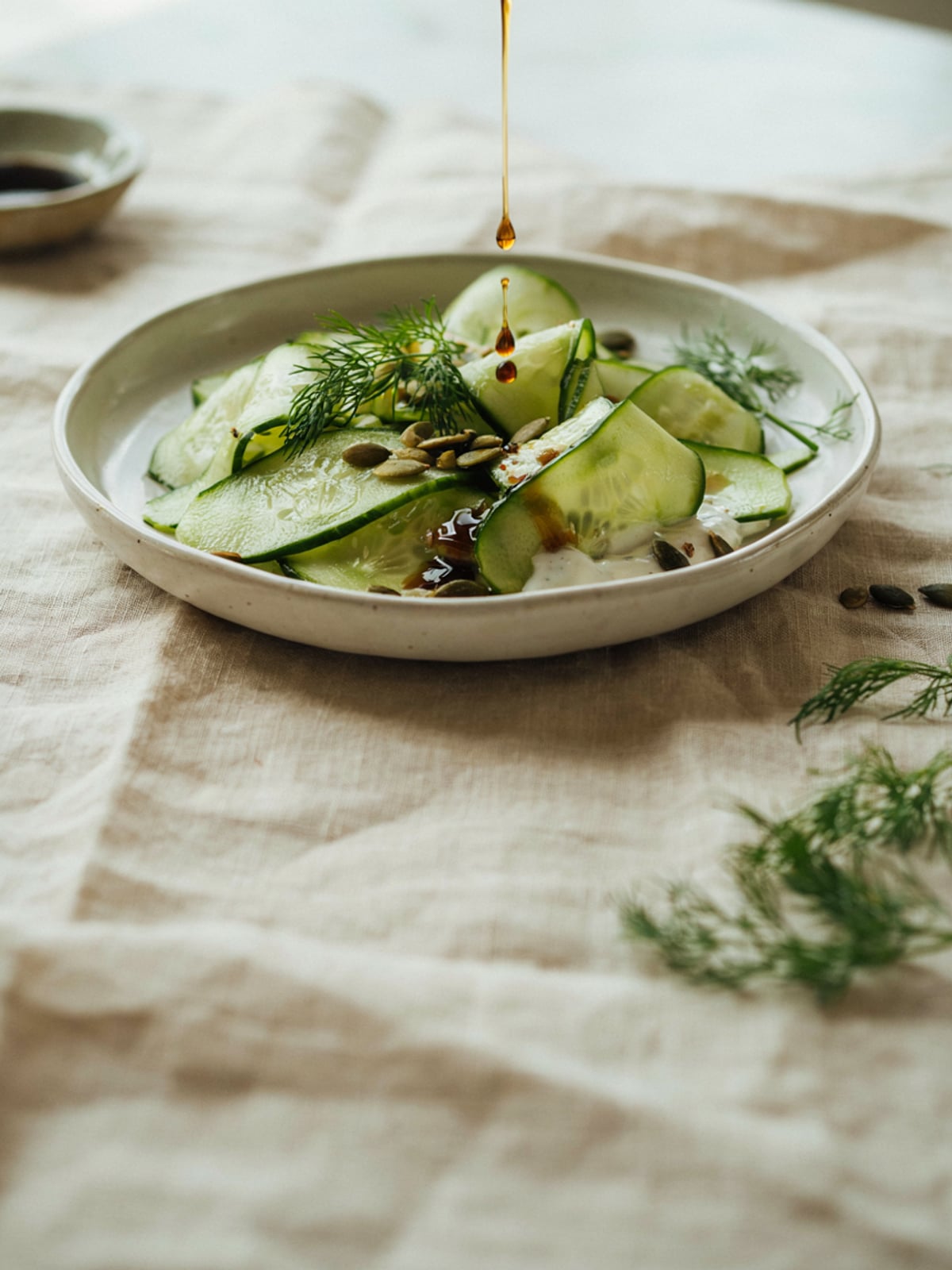Cucumber Salad with Pumpkin Seed Oil