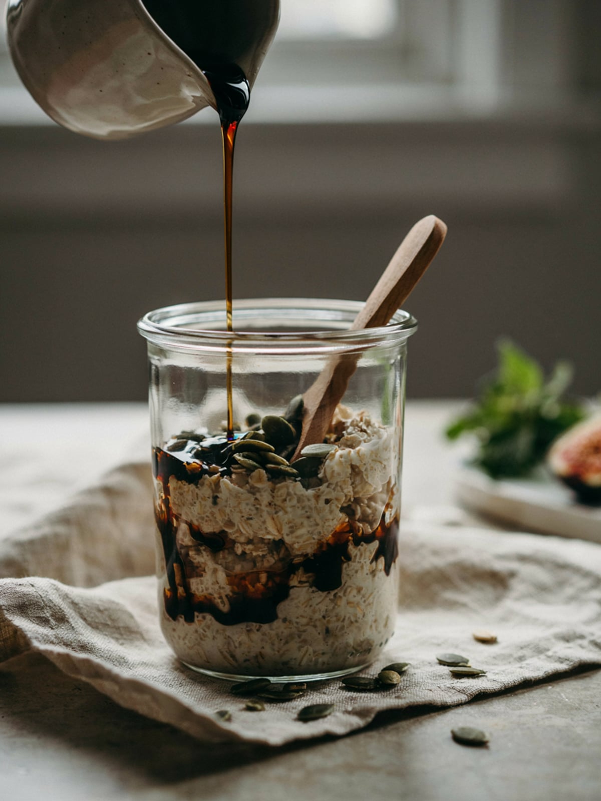 Overnight Oats with Pumpkin Seed Oil