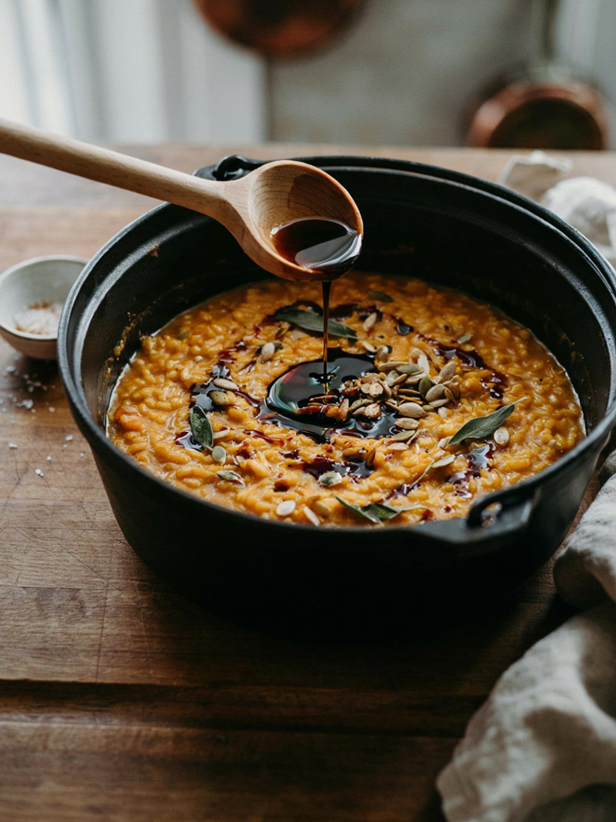 Pumpkin Risotto with Pumpkin Seed Oil