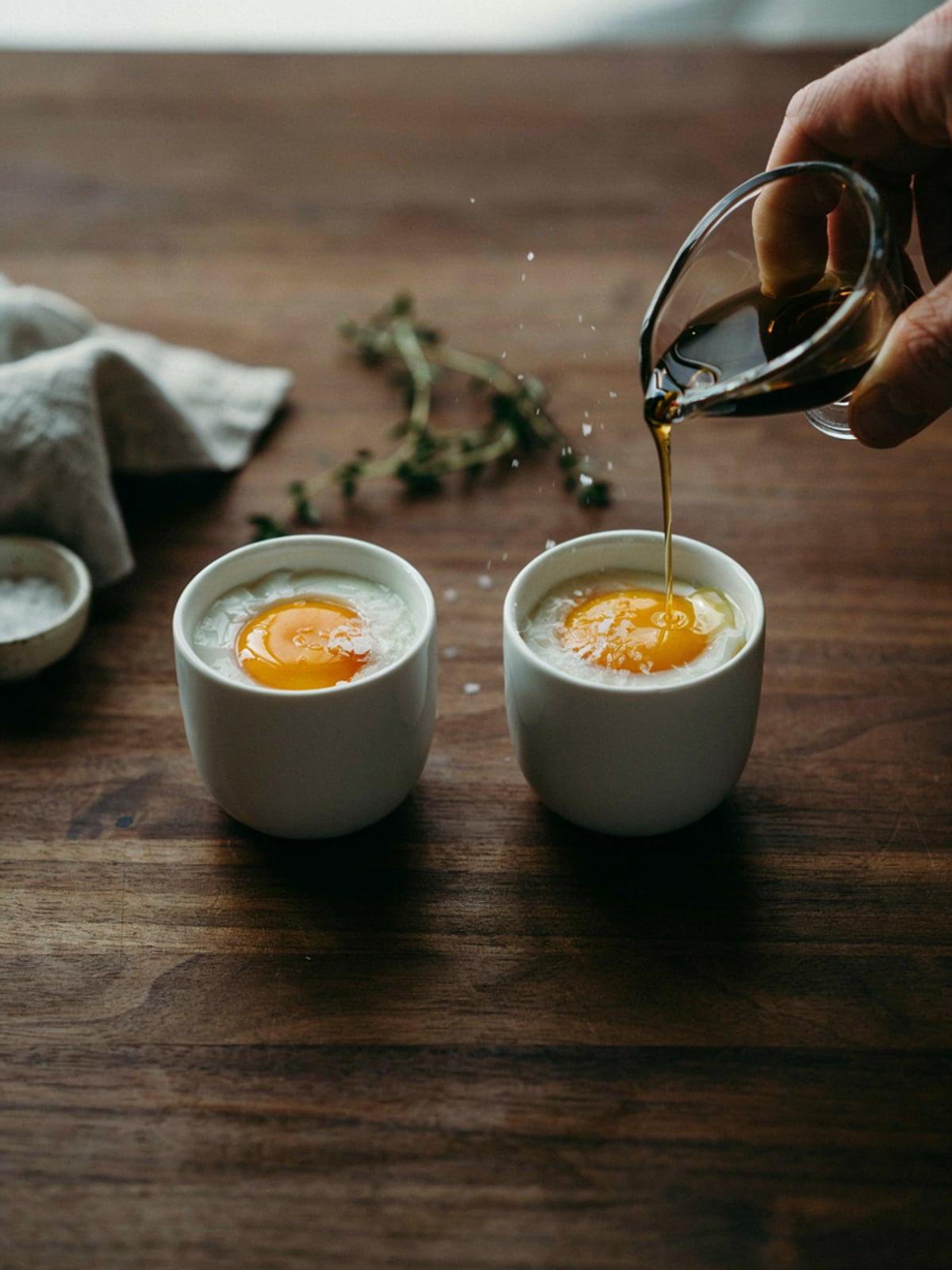 Soft-Boiled Eggs with Pumpkin Seed Oil