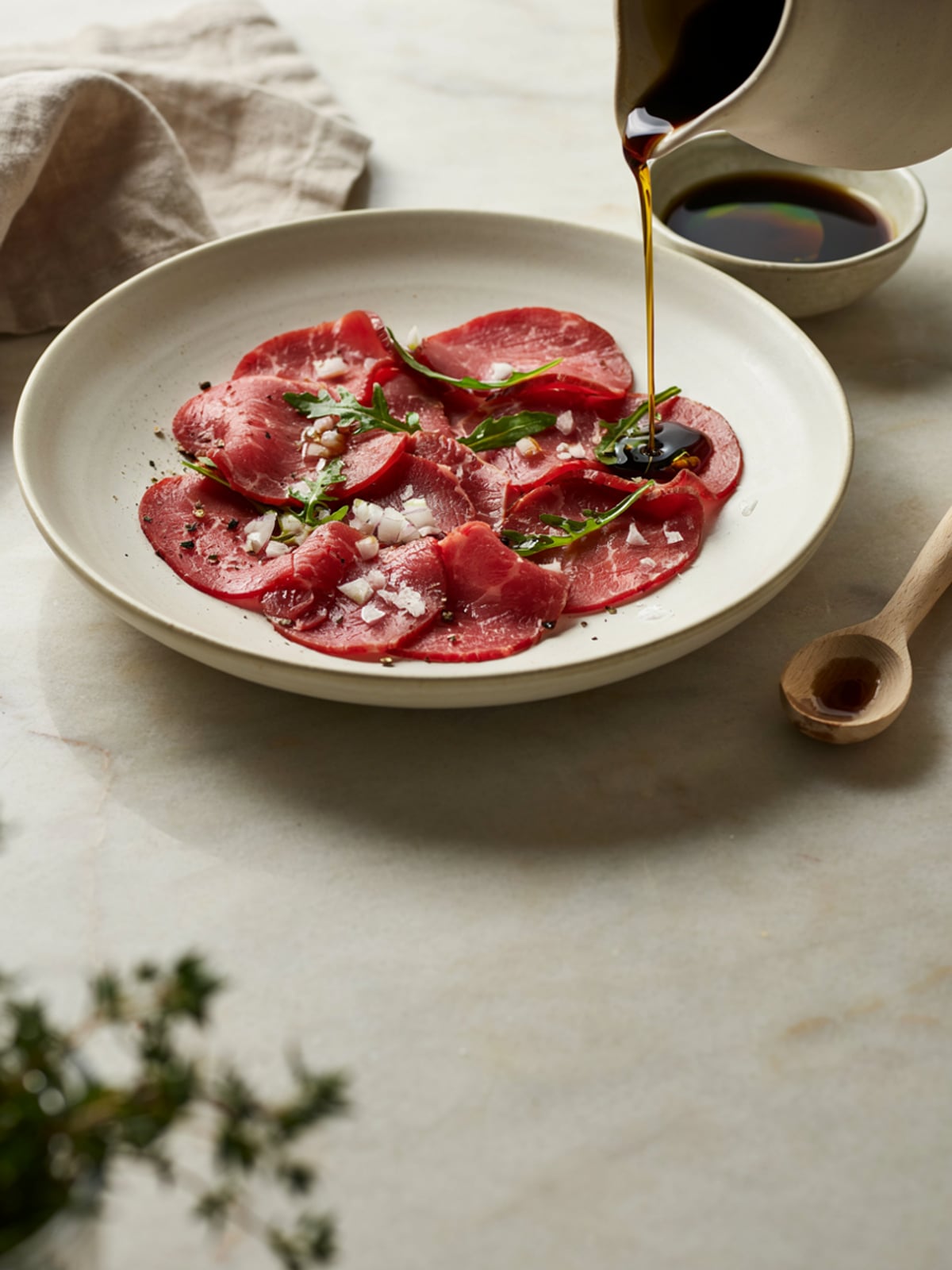 Styrian Sour Beef Salad with Pumpkin Seed Oil
